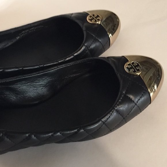 TORY BURCH BLACK KAITLIN BALLET FLATS SIZE 7 NIB - Picture 3 of 9